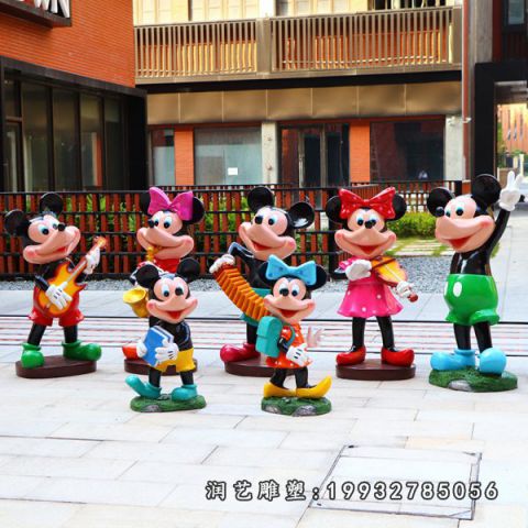 城市玻璃钢米老鼠卡通雕塑