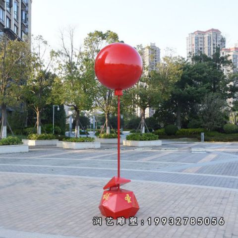 小区玻璃钢气球景观雕塑