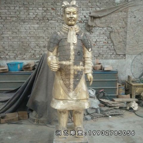 企业兵马俑人物铜雕