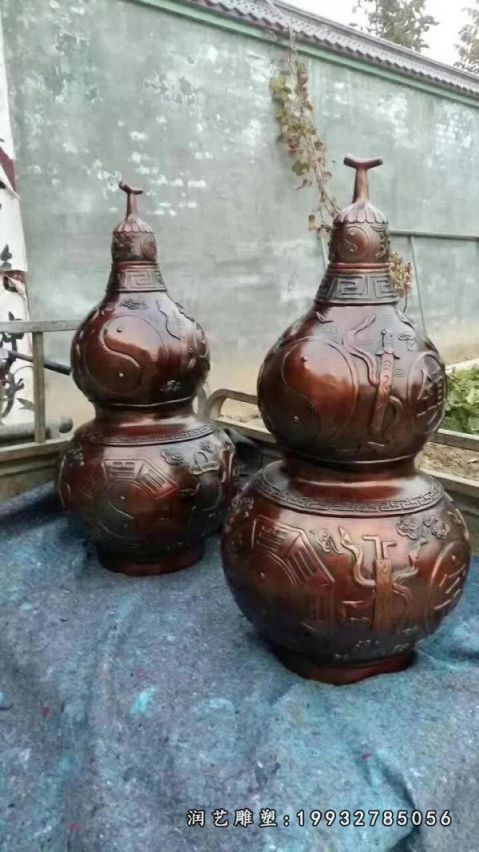 庭院葫芦铜雕