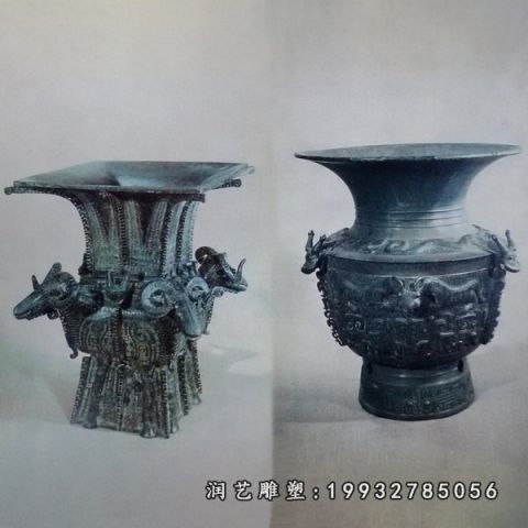 广场景观四羊方尊铜雕