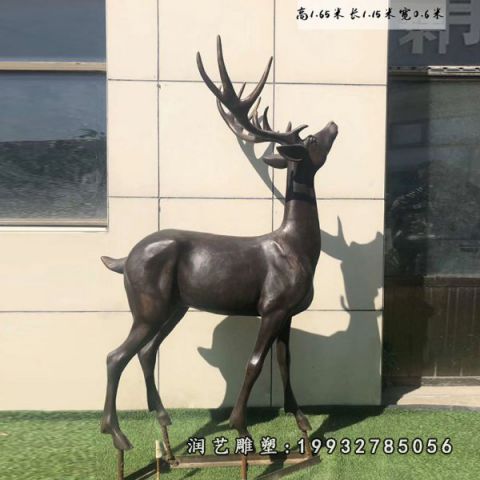 园林动物鹿铜雕