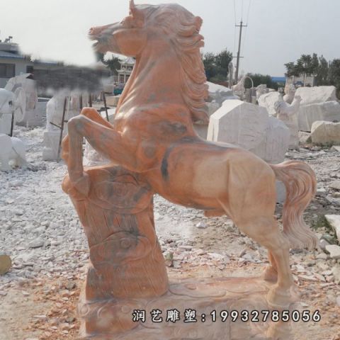 步行街动物马石雕