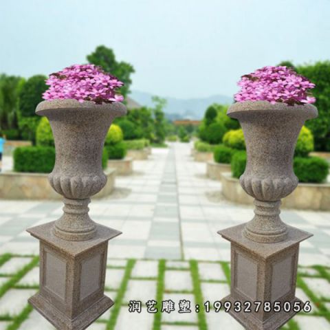 庭院花盆石雕
