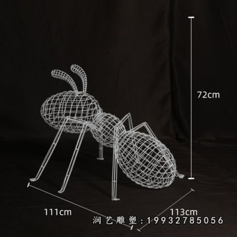 草坪不锈钢动物蚂蚁雕塑