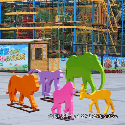 庭院不锈钢动物雕塑