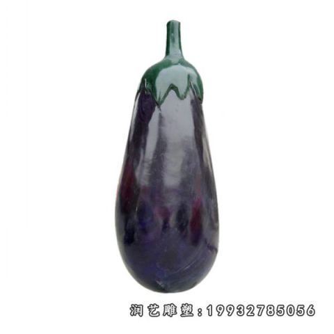 商业街玻璃钢茄子雕塑