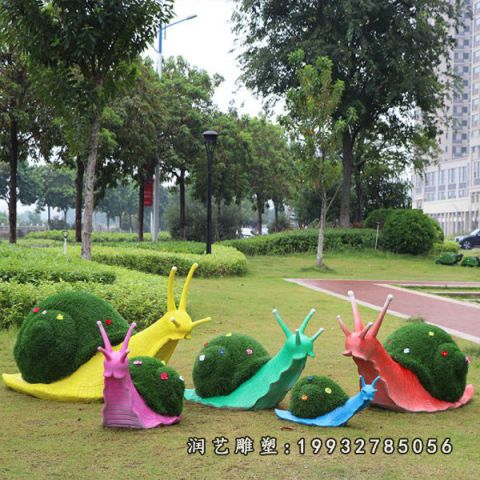公司玻璃钢蜗牛彩绘雕塑