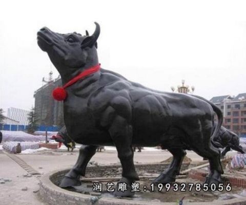牛动物公园铜雕