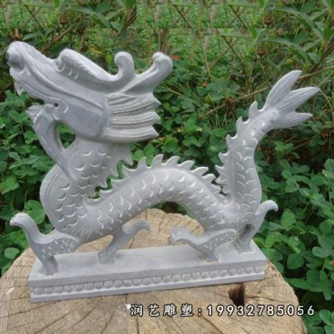 草坪动物龙石雕