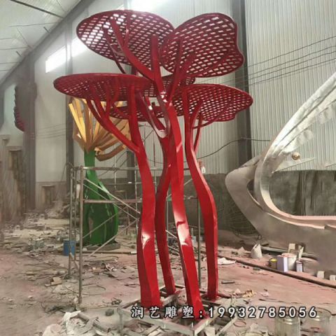 庭院不锈钢树雕塑