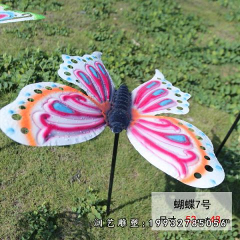 城市不锈钢动物蝴蝶雕塑