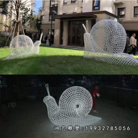 公园不锈钢动物蜗牛雕塑