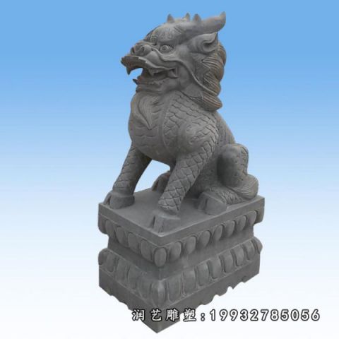 公园麒麟动物石雕