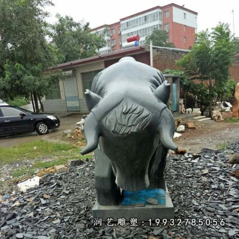 庭院牛动物石雕