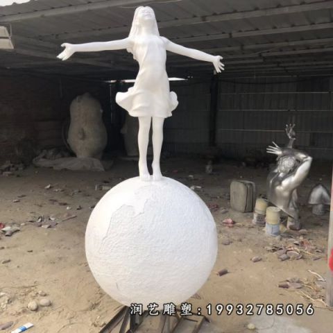 学校抽象人物玻璃钢雕塑