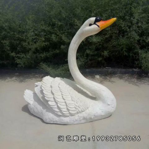景区玻璃钢动物天鹅雕塑
