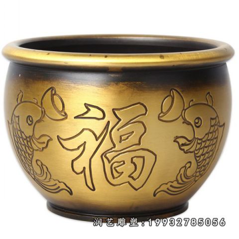 庭院水缸景观铜雕