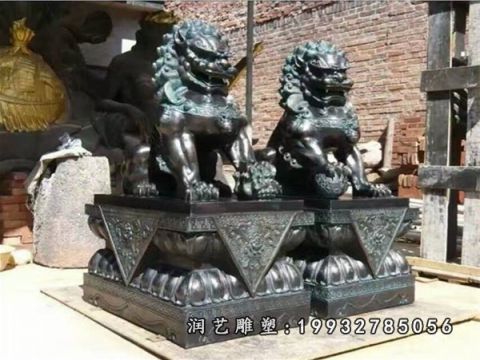 园林狮子铜雕