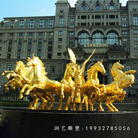公园动物马铜雕