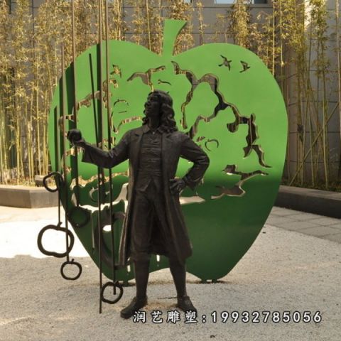 商业街牛顿铜雕