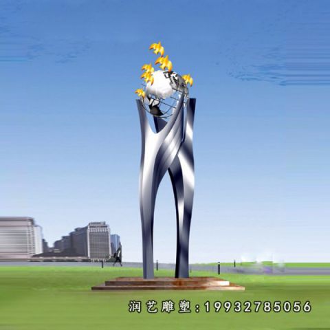 街道不锈钢和谐景观雕塑