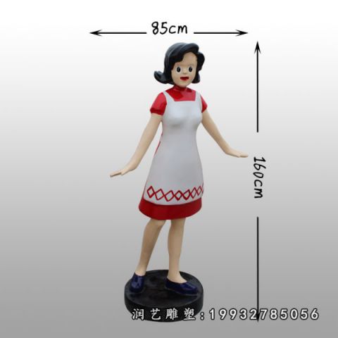 小区玻璃钢围裙妈妈雕塑