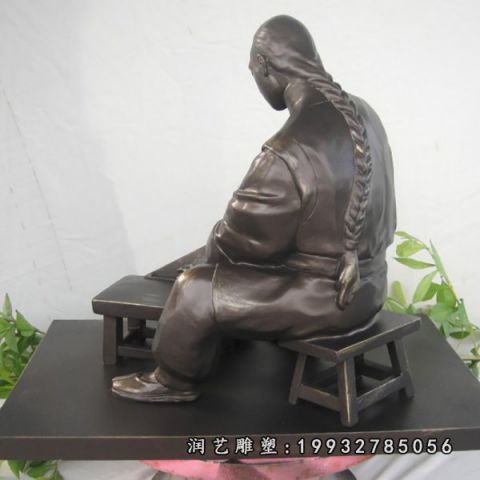 商场中医人物铜雕