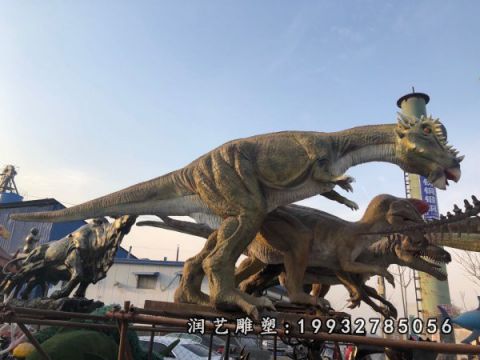 草坪玻璃钢动物恐龙雕塑