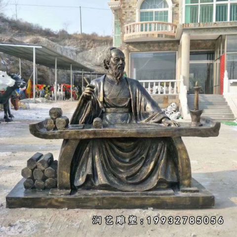 小区张仲景人物铜雕