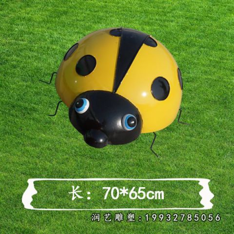 酒店不锈钢瓢虫动物雕塑