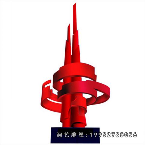 企业不锈钢火炬景观雕塑