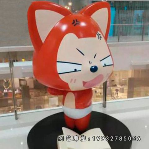 广场玻璃钢阿狸雕塑