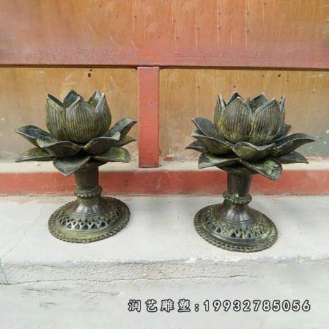 商场荷花铜雕