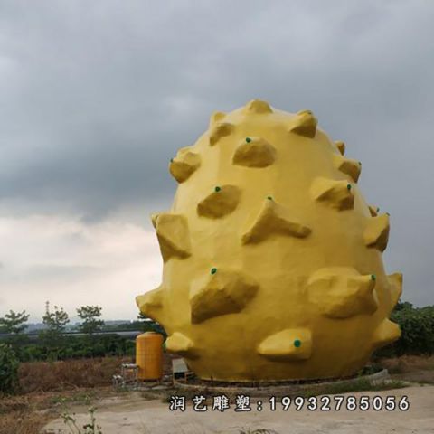企业不锈钢火龙果雕塑