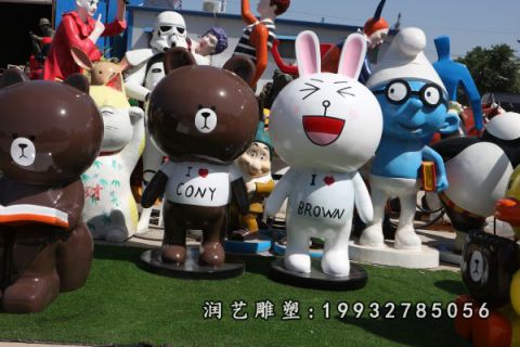 公司玻璃钢可妮兔雕塑