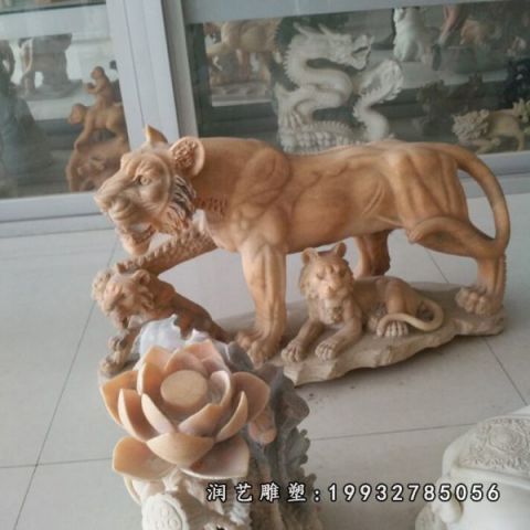 公司老虎动物石雕