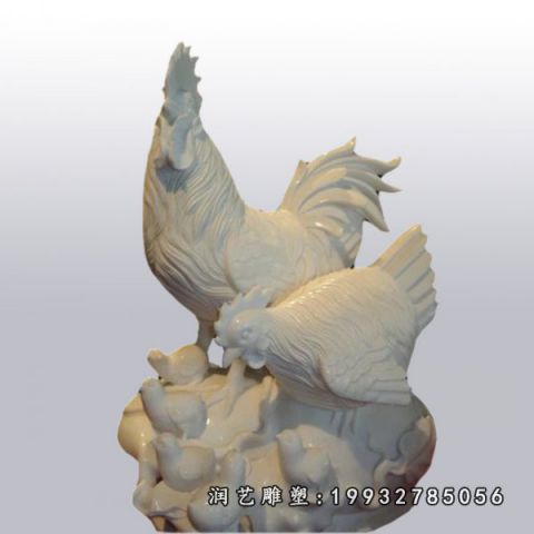 学校动物鸡石雕