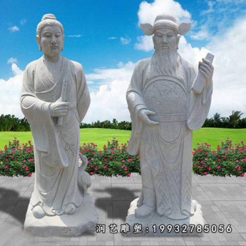 街道八仙过海人物石雕