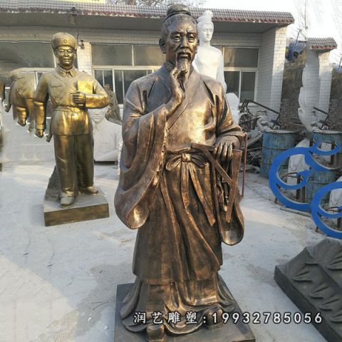 公司鲁班人物铜雕