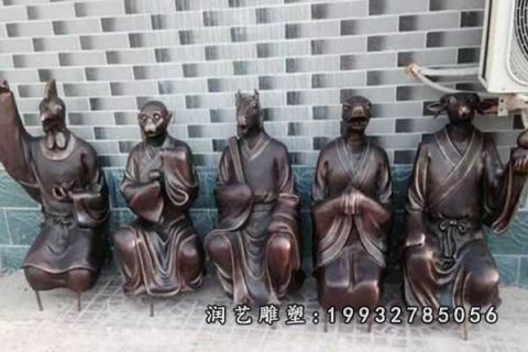 公寓十二生肖铜雕