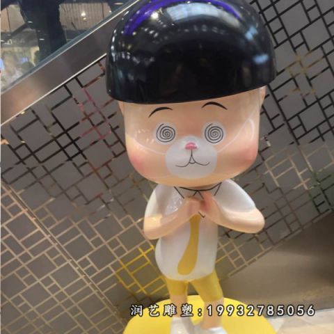 街道玻璃钢卡通公仔雕塑