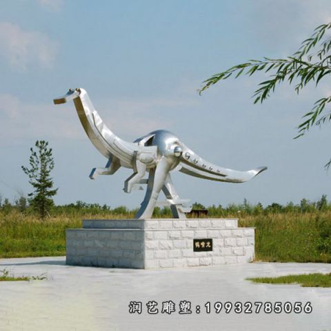 游乐场不锈钢恐龙雕塑