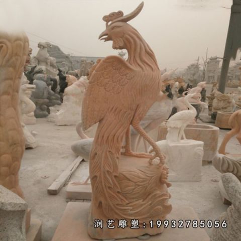 城市动物凤凰石雕