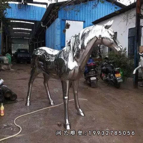 公园不锈钢动物马雕塑