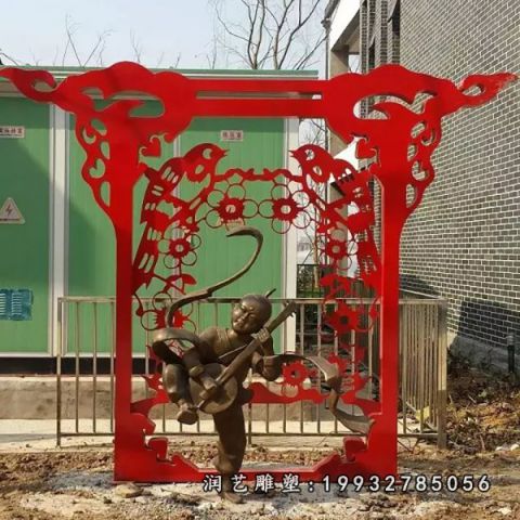园林不锈钢剪纸景观雕塑