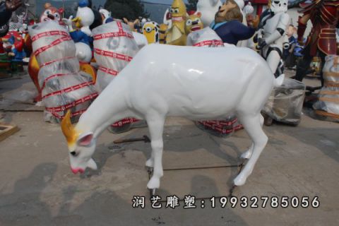 商场玻璃钢动物羊雕塑
