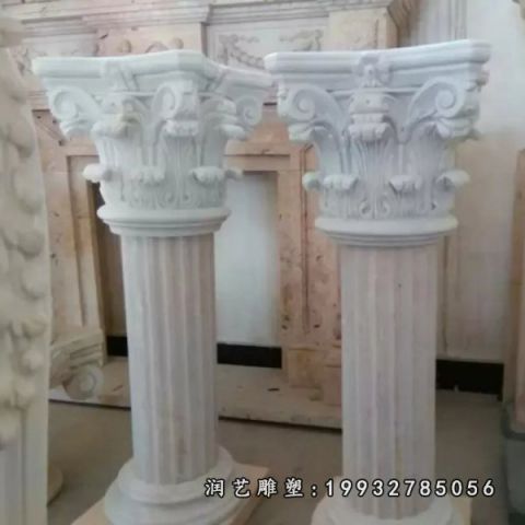 企业罗马柱景观石雕