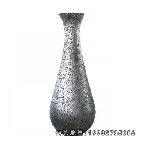 公司不锈钢花瓶景观雕塑