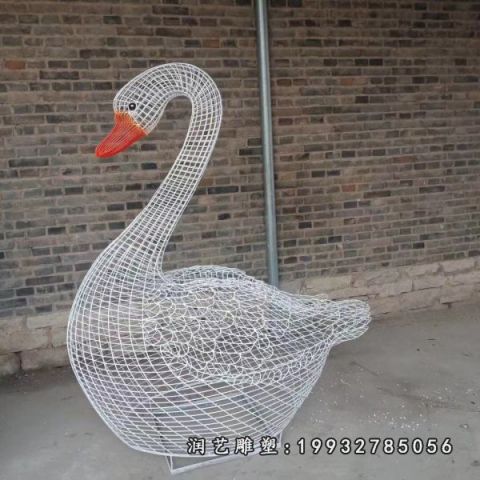 校园不锈钢天鹅雕塑